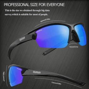 img 2 attached to Поляризованные спортивные солнцезащитные очки для мужчин и женщин с защитой UV400 идеально подходят для бейсбола, езды на велосипеде, рыбалки, бега и гольфа - DEAFRAIN