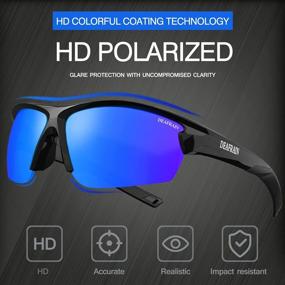 img 3 attached to Polarized Sports Sunglasses For Men And Women With UV400 Protection Ideal For Baseball, Cycling, Fishing, Running, And Golf - DEAFRAIN