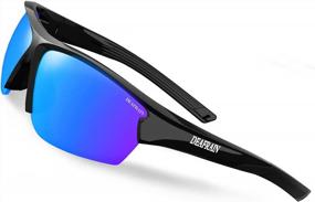 img 4 attached to Поляризованные спортивные солнцезащитные очки для мужчин и женщин с защитой UV400 идеально подходят для бейсбола, езды на велосипеде, рыбалки, бега и гольфа - DEAFRAIN