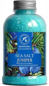 img 4 attached to Cypress-Lemongrass Bath Salts Infused With Natural Juniper Oil For Relaxation And Better Sleep - 21.16 Oz Sea Salt Juniper - Premium Body Care Essential Oils - Beauty Must-Have