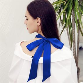 img 2 attached to Lujuny Long Thin Chiffon Scarf Women's Accessories via Scarves & Wraps