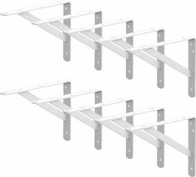 img 3 attached to 10-Pack Of White Heavy-Duty Shelf Brackets By Decko Products - 10.5" X 7.5" Size