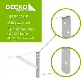 img 1 attached to 10-Pack Of White Heavy-Duty Shelf Brackets By Decko Products - 10.5" X 7.5" Size