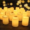 24pcs long-lasting led votive candles - perfect for halloween, party, christmas & wedding proposal decorations! logo