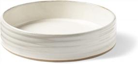 img 4 attached to Stoneware Serving Bowl, Citrine Monterey Farmhouse Platter, Large Dish