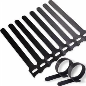 img 4 attached to Cable Ties Organizer: Teskyer 6 Inch 100 Pack Reusable Fastening Cord Ties - Ideal For Home & Office Wire Management, Black