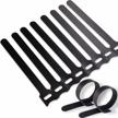 cable ties organizer: teskyer 6 inch 100 pack reusable fastening cord ties - ideal for home & office wire management, black logo