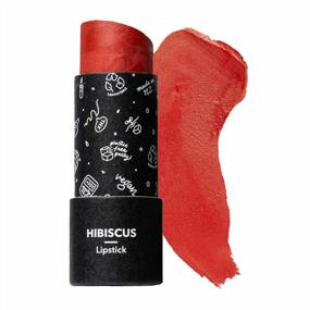 img 4 attached to Ethique Hibiscus Satin Matte Lipstick - Vibrant Coral - без пластика, веганский, без жестокости, экологически чистый, 0,28 унции (упаковка из 1 шт.)