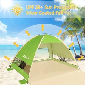 img 1 attached to Stay Cool At The Beach With Gorich 3-4 Person Pop Up Beach Tent - UPF 50+ Sun Protection, Cabana Style Shelter, And Simple Setup