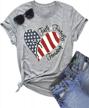 american flag heart t shirt faith family freedom patriotic tees for women usa flag stars stripes casual tops shirts logo