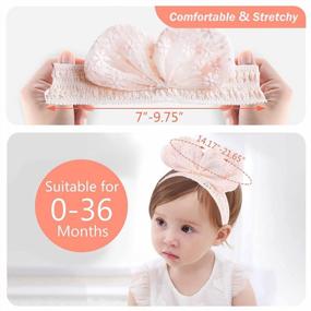 img 1 attached to Stand Out In Style: Fmeida Baby Handmade Headbands With Big Bows For Infant And Toddler Girls In Pretty Pink Lace
