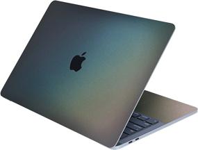 img 4 attached to Премиум текстурированная 3M литая виниловая пленка для ноутбука Razer для MacBook Pro 13 - устойчивость к царапинам и воде - атласный флип серый - полное покрытие простое применение
