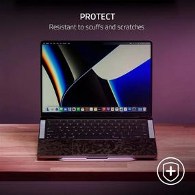 img 2 attached to Премиум текстурированная 3M литая виниловая пленка для ноутбука Razer для MacBook Pro 13 - устойчивость к царапинам и воде - атласный флип серый - полное покрытие простое применение