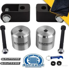 img 4 attached to 🔧 Supreme Suspensions - 3" Front Leveling Kit for Ford F250/F350 Super Duty: T6 Billet Aluminum Coil Spring Lift Spacers with Shock Mount Extenders (Silver)