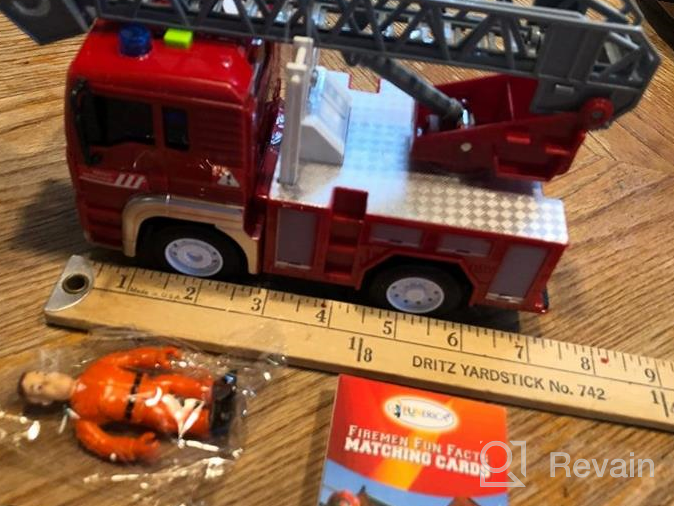 img 1 attached to Experience The Thrill Of Rescue With FUNERICA Fire Truck Toy For Kids, Featuring Lights, Sounds, And More! review by Richard Gilbert