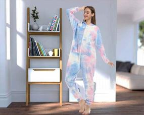 img 1 attached to Lifeye Tie Dye Jumpsuit Pajamas - The Ultimate Homewear For Both Men And Women