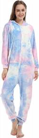 img 4 attached to Lifeye Tie Dye Jumpsuit Pajamas - The Ultimate Homewear For Both Men And Women