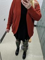 img 1 attached to Women'S Long Sleeve Waffle Knit Cardigan Sweater With Pockets - Open Front Outwear review by Anthony Tegan