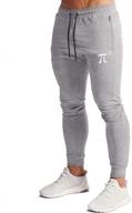 men's slim fit sweatpants with zipper pockets, ideal for gym training and workout, by wangdo логотип
