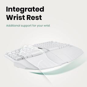 img 1 attached to Experience Comfortable Typing With Perixx PERIBOARD-613W Mini Wireless Ergonomic Split Keyboard For Windows And Mac - Dual Mode Compatibility