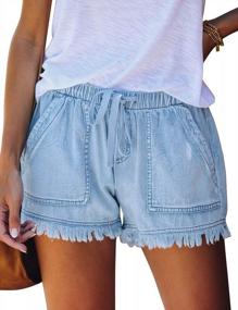 img 4 attached to Stay Cool And Comfortable This Summer With QACOHU Women'S Drawstring Shorts With Pockets