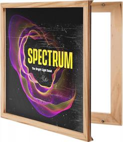 img 1 attached to Display Your Vinyl Records In Style With KAIU Solid Wood Album Frames – 13.8 X 13.6 X 2 Inch With Clear Acrylic Cover For Wall Mounting