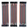 rgbzone 120pcs multicolored dupont wire 40pin male to female, 40pin male to male, 40pin female to female breadboard jumper wires ribbon cables kit for arduino and raspberry pi logo