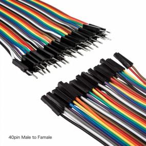 img 1 attached to RGBZONE 120Pcs Разноцветный провод Dupont 40Pin между мужчинами, 40Pin между мужчинами, 40Pin между мужчинами и женщинами Макетные перемычки Ленточные кабели Комплект для Arduino и Raspberry Pi