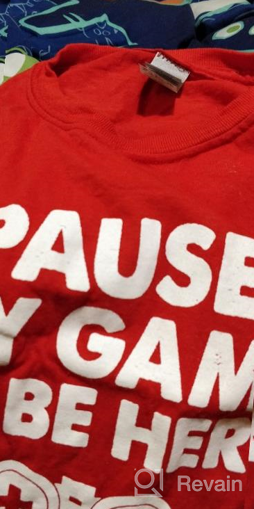 img 1 attached to Tstars Paused Funny Gamer T-Shirt: Cool Boys' Gaming Apparel review by John Invert