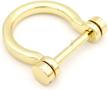 craftmemore gold d-ring screw-in shackles for leather crafts and key holders (4pcs) logo