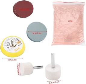 img 3 attached to 🔍 Glass Polishing Kit: Cerium Oxide Polishing Powder with Felt Polishing Wheel Set for Windscreen & Glass
