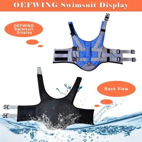 img 3 attached to 🐶 OEFWING Dog Life Jacket: Ripstop Safety Dog Life Vest with Adjustable Fit &amp; Strong Buoyancy | Durable Rescue Handle | Ideal for Swimming, Boating, Kayaking, and Canoeing