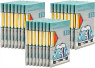 цветные карандаши madisi bulk - предварительно заточенные - 24 упаковки по 12 штук - 288 цветных карандашей для детей логотип