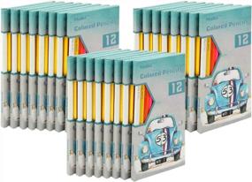 img 4 attached to Цветные карандаши Madisi Bulk - предварительно заточенные - 24 упаковки по 12 штук - 288 цветных карандашей для детей