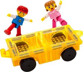 img 4 attached to Expand Your PicassoTiles With Seated Car & Dolls Play Set For Fun Learning!