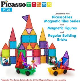 img 3 attached to Expand Your PicassoTiles With Seated Car & Dolls Play Set For Fun Learning!