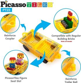 img 2 attached to Expand Your PicassoTiles With Seated Car & Dolls Play Set For Fun Learning!
