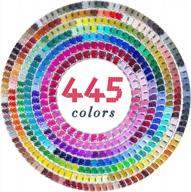 5d diamond painting kit with 445,000 square drills in 445 vibrant colors - complete set of artdot diamonds for adults, including 1000pcs per bag - perfect for gem art, nails, and crafts логотип