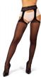 sofsy suspender tights for women [made in italy] 20 denier sheer pantyhose - mock garter belt nylons logo