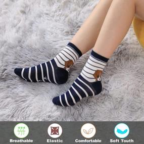 img 2 attached to Cute And Comfy: Dosoni Women'S Soft Cotton Animal Print Socks - Perfect Gifts For Casual And Boot Wear