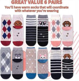 img 1 attached to Cute And Comfy: Dosoni Women'S Soft Cotton Animal Print Socks - Perfect Gifts For Casual And Boot Wear