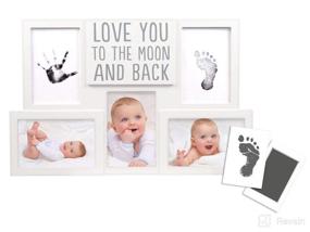 img 3 attached to Pearhead Love You to The Moon and Back Collage Baby Frame, Gender-Neutral Nursery Décor for New and Expecting Parents, Baby Keepsake Frame, White