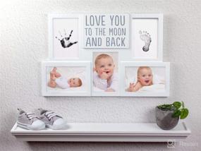 img 1 attached to Pearhead Love You to The Moon and Back Collage Baby Frame, Gender-Neutral Nursery Décor for New and Expecting Parents, Baby Keepsake Frame, White