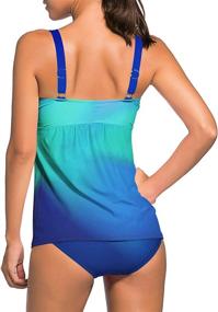 img 1 attached to 👙 Actloe Swimwear Tankini: Triangle Bottoms for Women's Clothing at Swimsuits & Cover Ups - Fashionable and Functional