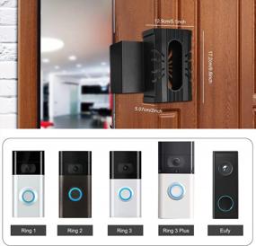 img 3 attached to BestFire Video Doorbell Door Mount, Anti Theft Doorbell Holder, No-Drill Video Doorbell Holder Fit For Most Model (6.2X3.9X1.7 In)