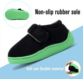 img 1 attached to Cozy Kids' Indoor Slippers: Lightweight, Comfortable, And Warm Slip-On Socks For Boys And Girls