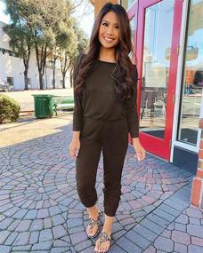 img 3 attached to PRETTYGARDEN Jumpsuit Crewneck Shoulder Stretchy Women's Clothing ~ Jumpsuits, Rompers & Overalls