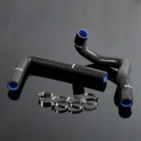 img 4 attached to Toyota Supra JZA80 2JZ-GTE Turbo Non VVTI (1993-1998) Radiator Coolant And Heater Silicone Hose Kit With Clamp Set In Black