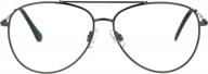 men's metal rim pilot reading glasses with multi-focus progressive lens and power options - sa106 logo