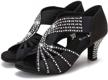sparkling half rhinestone latin salsa dance shoes for women: perfect for ballroom practice, weddings, and indoors with 2.5-inch heels - style yt05 logo